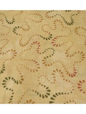 Vintage-Inspired 18x22" Cotton Fat Quarter Fabric Multicolor Squiggly Pattern